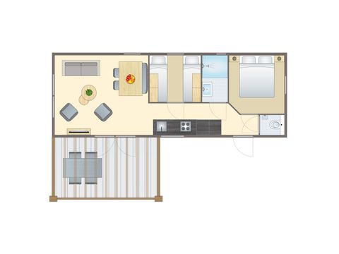 Chalet 4 Personen - 4-Personer Hünde Chalet