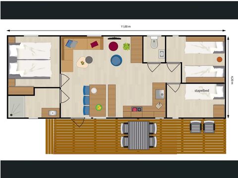 Chalet 6 Personen - 6 Pers. Chalet Watermunt