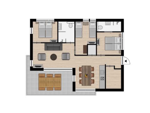 Bungalow 6 Personen - Meeresmehltau