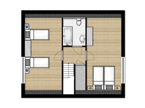 Bungalow 6 Personen - SAS-Komfort