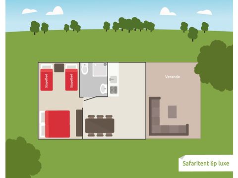 SafariZelt 6 Personen - Luxus