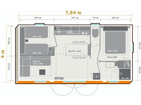 LODGE 4 Personen - Veranda Lodge C