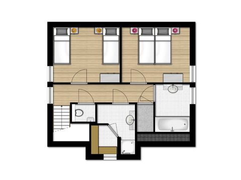 Villa 6 Personen - Watervilla 6B Luxus