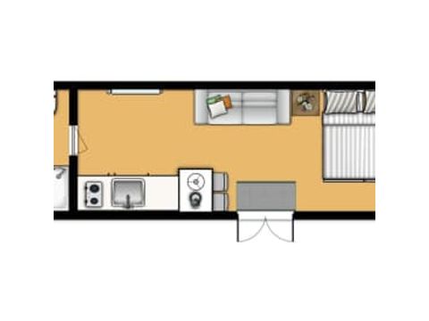 Chalet 2 Personen - Camping-Chalet in Bosuil