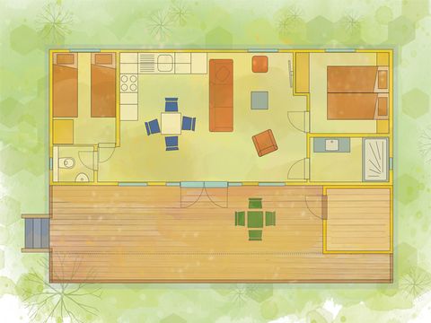 Mobilheim 4 Personen - Mobilheim/Chalet Lachs