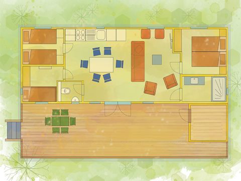 Mobilheim 6 Personen - Karpfen