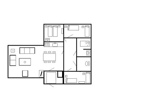 Bungalow 6 Personen - Komfort-Doppelhaushälfte