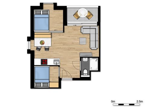 Apartement 4 Personen - Komfort | 2 Schlafzimmer