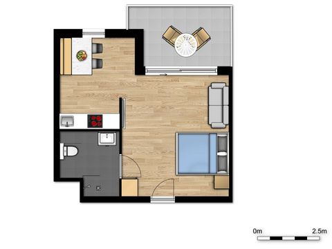 Apartement 2 Personen - Essential | Doppelbett - Behindertengerecht Apartement 2 Personen - Essential | Doppelbett - Behindertengerecht