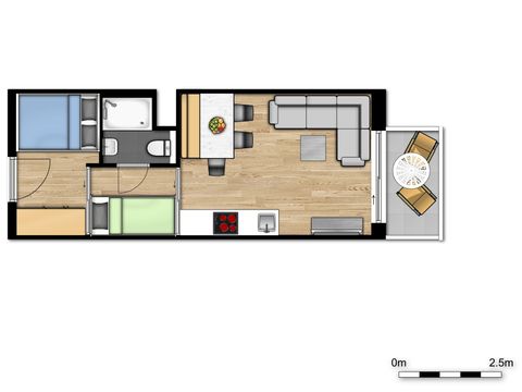 Apartement 5 Personen - Gemütlich | 2 Schlafecken