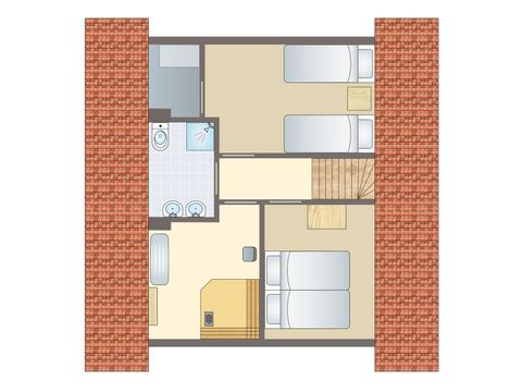 Bungalow 4 Personen - 4-Personen-Ferienhaus