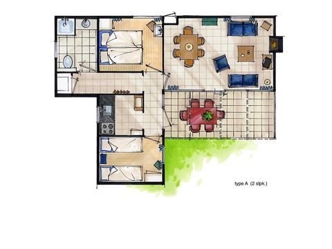 Bungalow 4 Personen - A