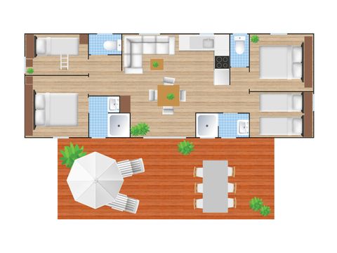 Bungalow 8 Personen - Cottage Next XXL Familie