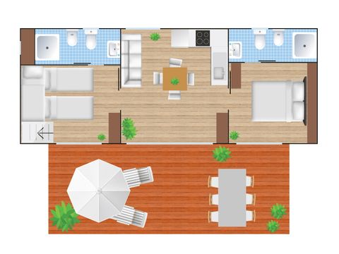 Bungalow 5 Personen - Nächste XL Luxury Superior