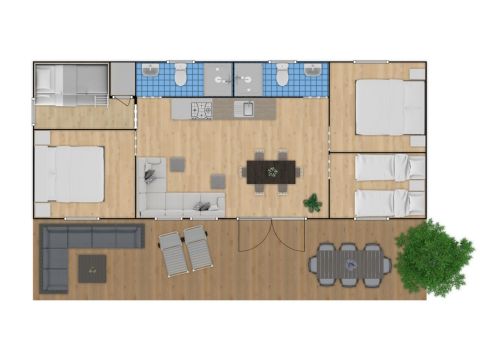 Bungalow 8 Personen - Nächste XXL-Familie Deluxe