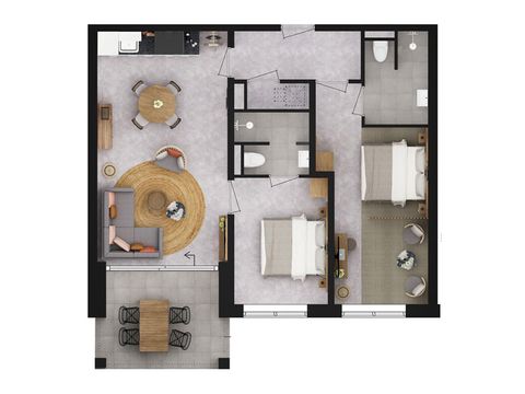 Wohnung 4 personen - Appartement mit Panoramablick auf den See