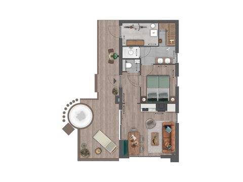 Lodge 2 personen - Spa mit Whirlpool und Innensauna