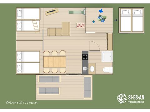 Safarizelt 7 Personen - Safari-Zelt