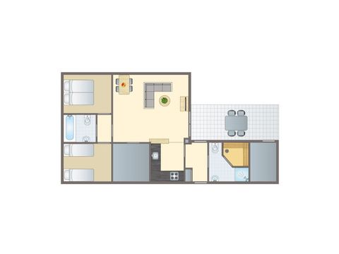 Bungalow 4 Personen - 4X