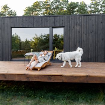 Ferienhaus mit Sauna und Hund