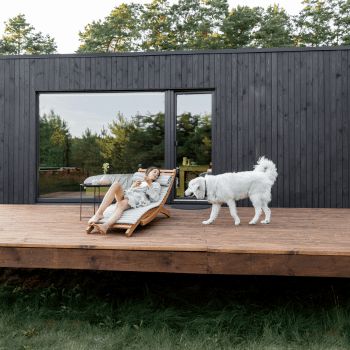 Ferienhaus mit Whirlpool und Hund