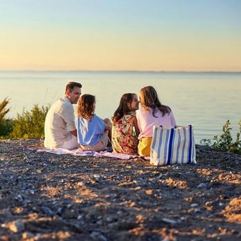 Familie am Strand